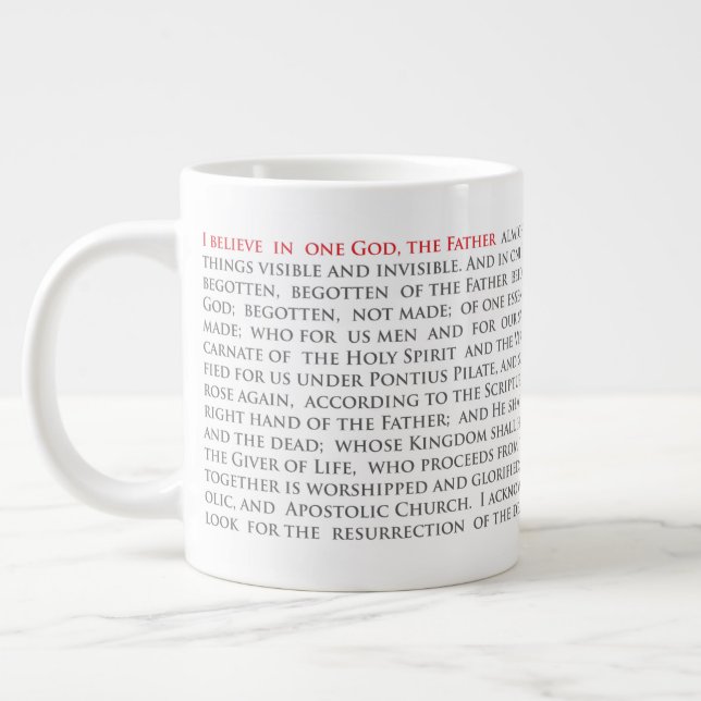 Orthodox Christlich Nicene Creed Jumbo Tasse 20oz (Links)