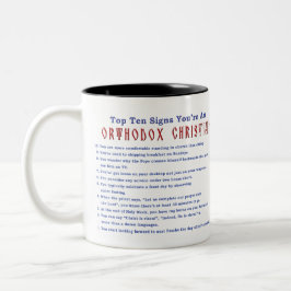 Orthodox Christlich Top 10 Zeichen Zwei Töne 11oz  Zweifarbige Tasse