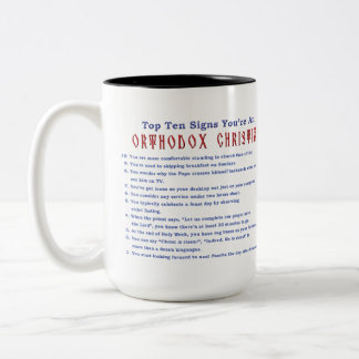 Orthodox Christlich Top 10 Zeichen Zwei-Töne 15oz Zweifarbige Tasse