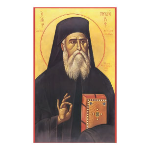 Orthodox Christlicher Byzantiner Heiliger Nectario Fotodruck