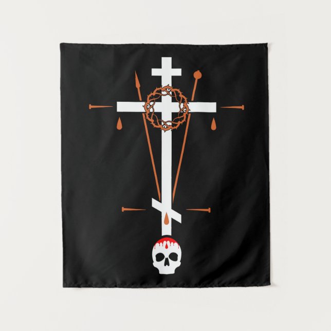 Orthodox Golgotha Kenosis Cross Wandteppich (Vorderseite)