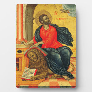 orthodox Ikone des Heiligen Markus des Evangeliste Fotoplatte