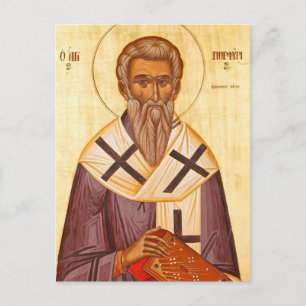 Orthodox-Ikone des hl. Porphyrios von Gaza Postkarte