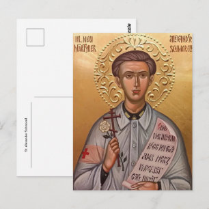Orthodox Ikone Hl. Märtyrer Alexander Schmorell Postkarte