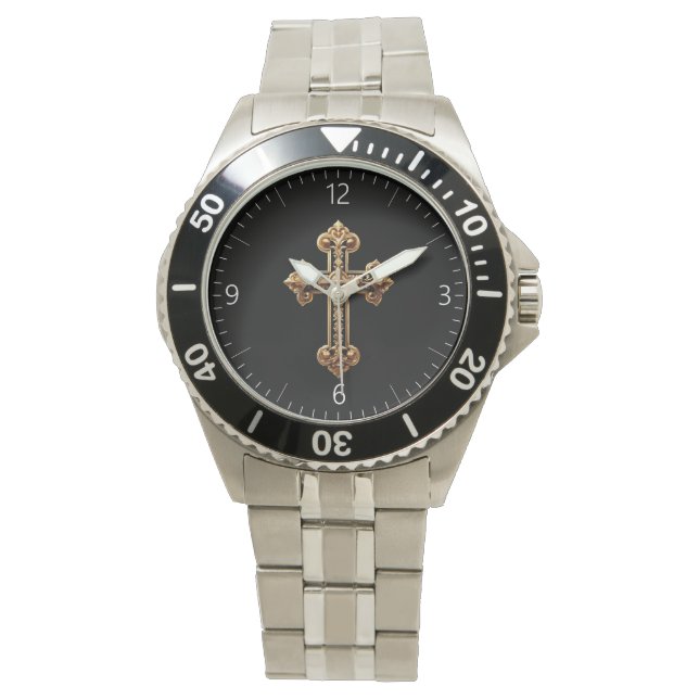 Orthodox Kreuz Armbanduhr (Vorderseite)