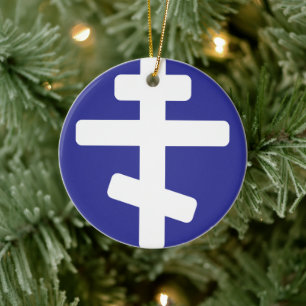 Orthodox-Kreuz-Weihnachtsschmuck Keramik Ornament