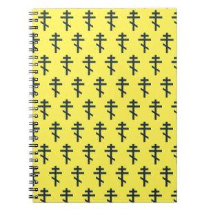 Orthodoxe achtspitzige Kreuz heilige Andachtskunst Notizblock