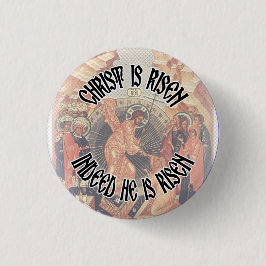 Orthodoxe Christliche Christin ist Rised Small But Button