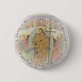 Orthodoxe Christliche Christus ist Risen ENG 2,25  Button