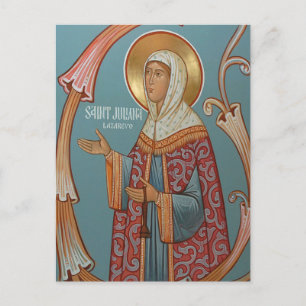 Orthodoxe christliche Ikone der heiligen Juliana v Postkarte