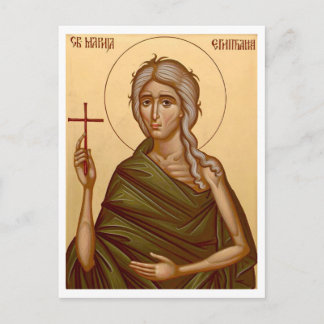 Orthodoxe christliche Ikone der hl. Maria von Ägyp Postkarte