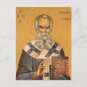 Orthodoxe christliche Ikone des hl. Gregor des The Postkarte