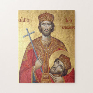 Orthodoxe christliche Ikone des hl. Johannes Vladi Puzzle