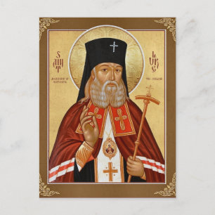 Orthodoxe christliche Ikone des Hl. Lukas des Chir Postkarte