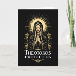 Orthodoxe Christliche Maria Theotokos schützen uns Karte
