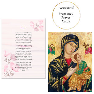 Orthodoxe christliche Schwangerschafts-Gebetskarte Platzkarte