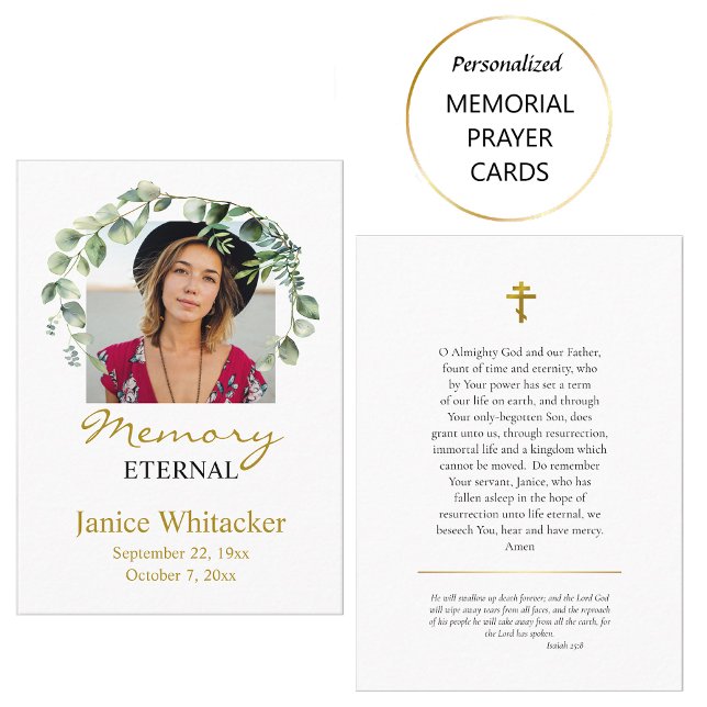 Orthodoxe Christliches Foto Beerdigungskarte Platzkarte (Von Creator hochgeladen)