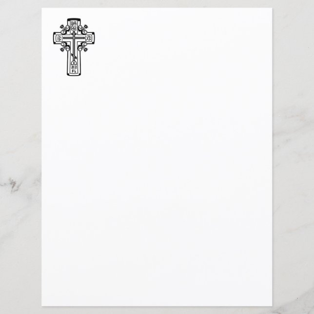 Orthodoxe Christliches Kreuz (Vorderseite)