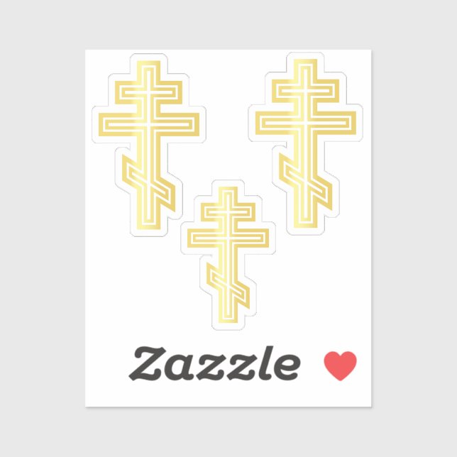 Orthodoxe Christliches Kreuz Aufkleber (Blatt)