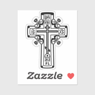 Orthodoxe Christliches Kreuz Aufkleber