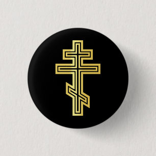 Orthodoxe Christliches Kreuz Button