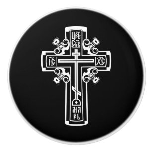 Orthodoxe Christliches Kreuz Keramikknauf