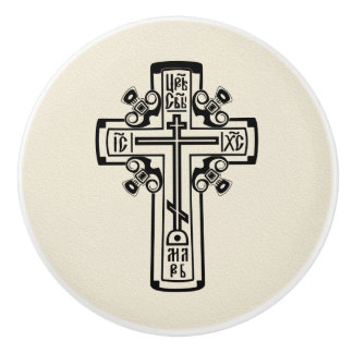 Orthodoxe Christliches Kreuz Keramikknauf