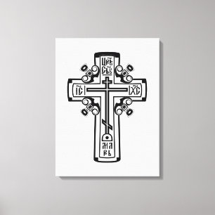 Orthodoxe Christliches Kreuz Leinwanddruck