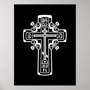 Orthodoxe Christliches Kreuz Poster