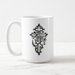 Orthodoxe Christliches Verziertes Kreuz 15oz. Kaffeetasse