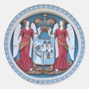 orthodoxe Engel Siegel Religiensymbol stucco timis Runder Aufkleber