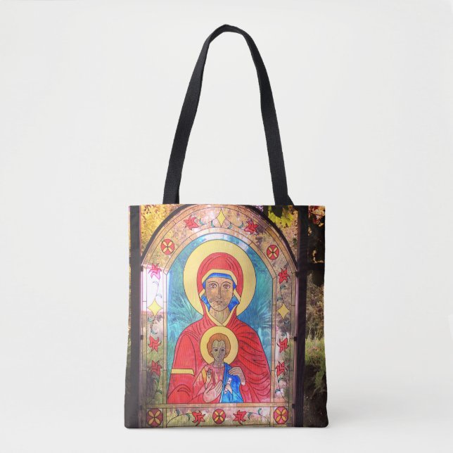 Orthodoxe Glasmutter Maria, Jesus Tasche (Vorderseite)