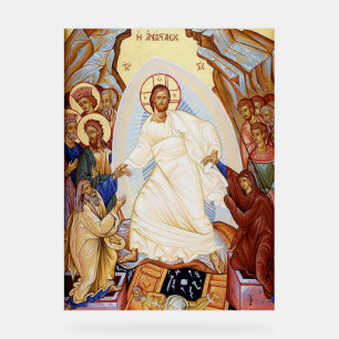 Orthodoxe Ikone der Anastasis Auferstehung Acrylschild