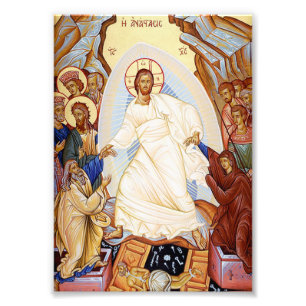 Orthodoxe Ikone der Anastasis Auferstehung Fotodruck