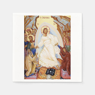 Orthodoxe Ikone der Anastasis Auferstehung Serviette
