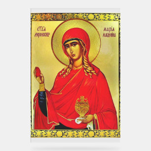 Orthodoxe Ikone der heiligen Maria Magdalena Acrylschild