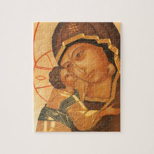 Orthodoxe Ikone der Jungfrau Mary und des Babys Puzzle