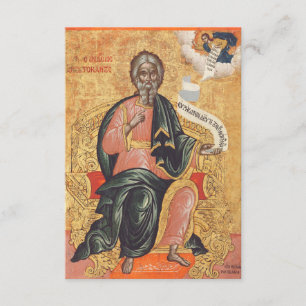 Orthodoxe Ikone des Apostels Andreas Begleitkarte