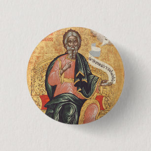 Orthodoxe Ikone des heiligen Apostels Andreas Button
