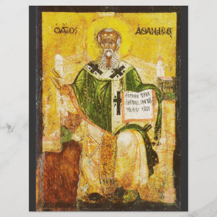 Orthodoxe Ikone des Heiligen Athanasius von Alexan Flyer