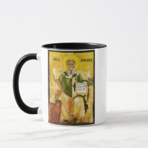 Orthodoxe Ikone des Heiligen Athanasius von Alexan Tasse