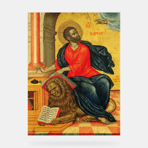 orthodoxe Ikone des Heiligen Markus des Evangelist Acrylschild