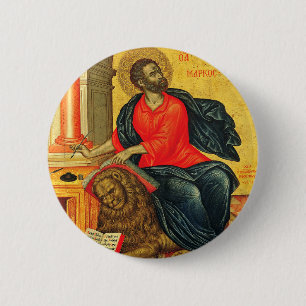 orthodoxe Ikone des heiligen Markus des Evangelist Button