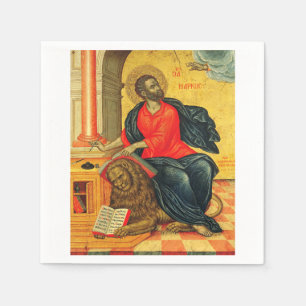 Orthodoxe Ikone des heiligen Markus des Evangelist Serviette