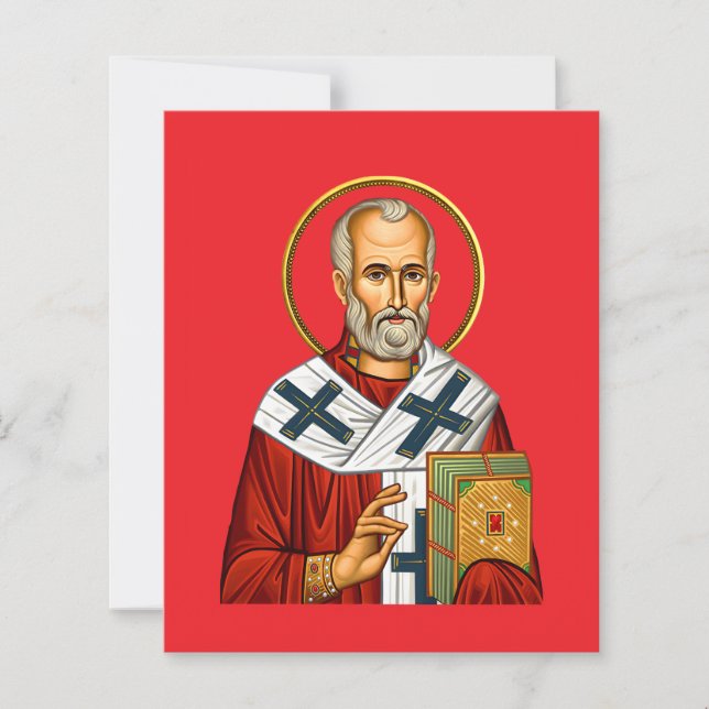 orthodoxe Ikone des Heiligen Nikolaus (Vorderseite)