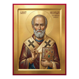 orthodoxe Ikone des Heiligen Nikolaus Fotodruck