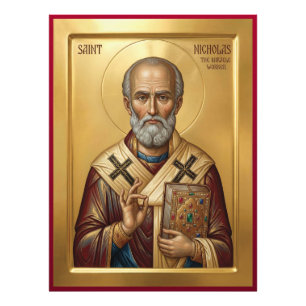orthodoxe Ikone des Heiligen Nikolaus Fotodruck