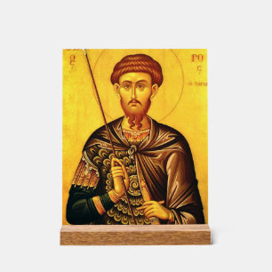 orthodoxe Ikone des heiligen Theodor Tiron Acrylschild