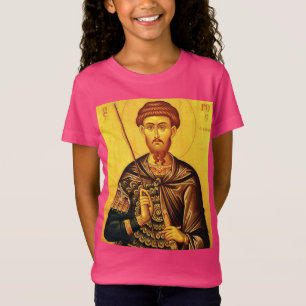 Orthodoxe Ikone des Heiligen Theodor Tiron T-Shirt