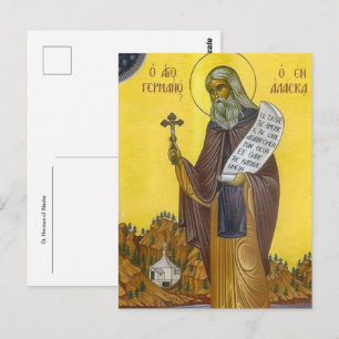 Orthodoxe Ikone des Hl. Herman von Alaska Postkarte